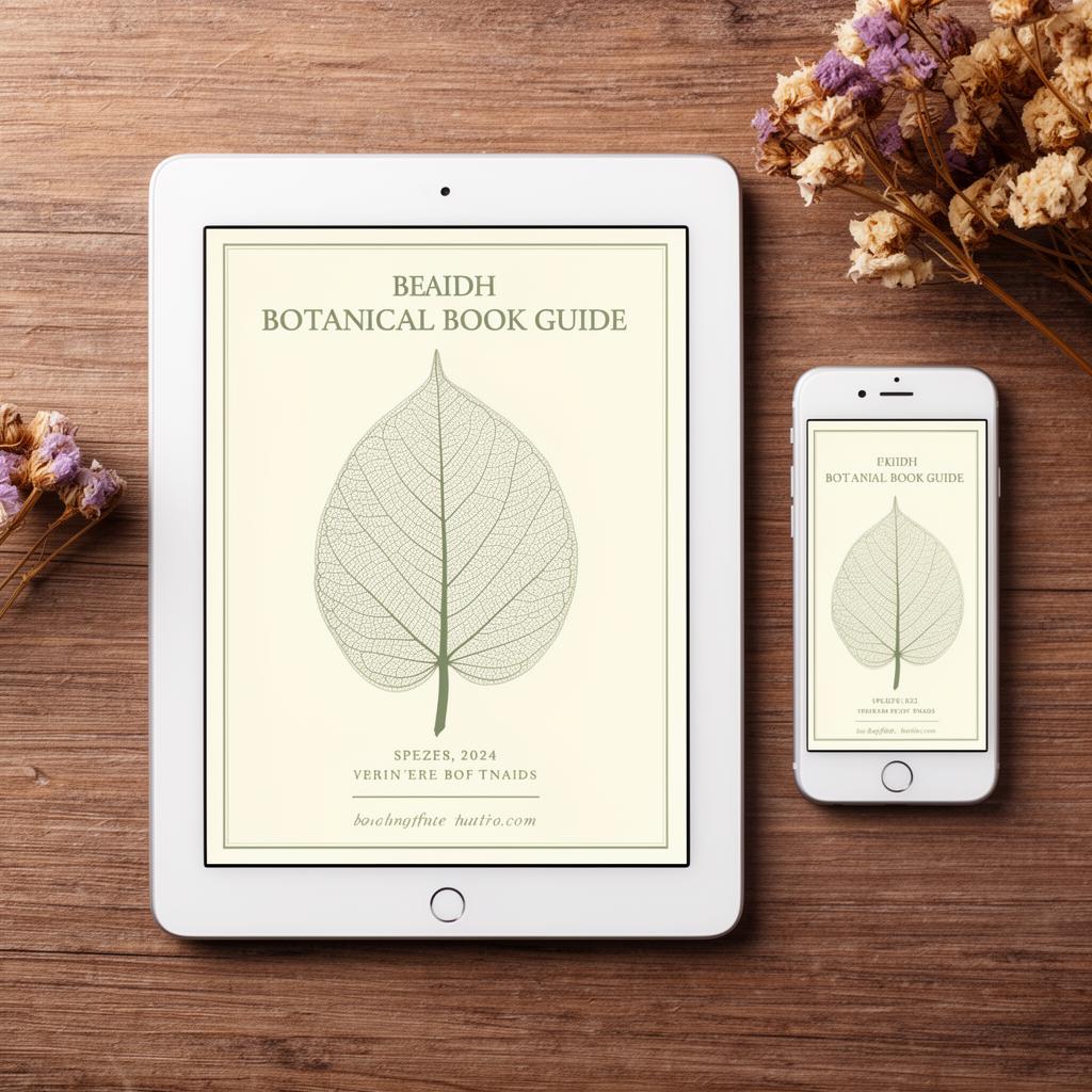 Mockup do Guia Definitivo de Esqueletização Botânica em tablet e celular